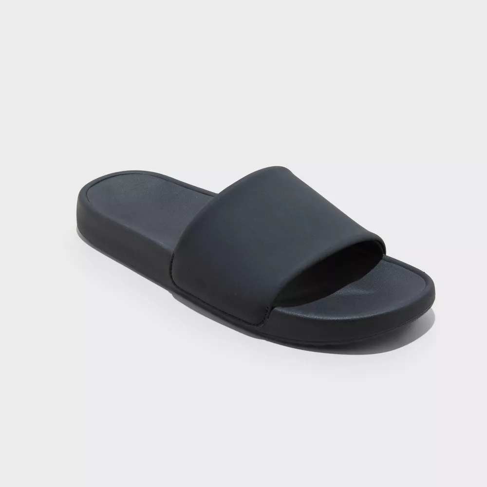 Men's Trey Sport Slides by All in Motion Black Size 9 New With Tags
